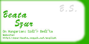 beata szur business card